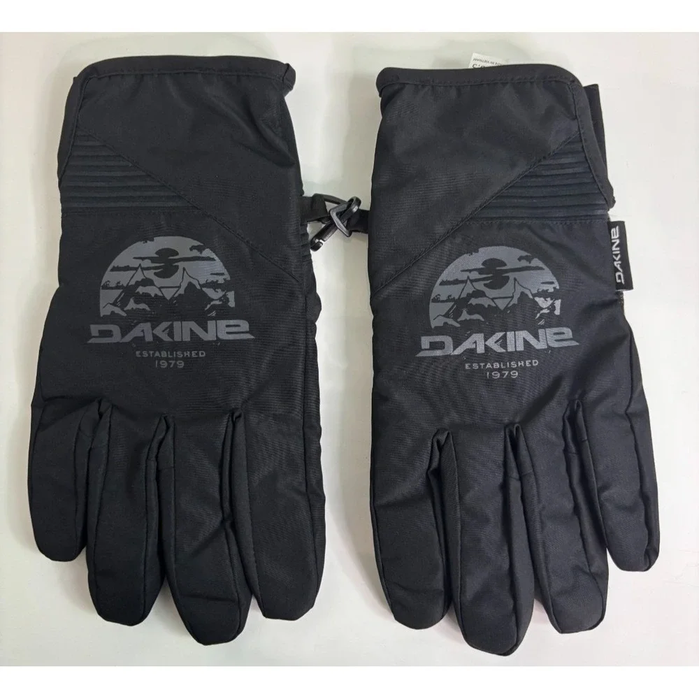 NWOT Dakine Men's Crossfire Lightweight Black Gloves M 8.5 Snowboard Ski Graphic
